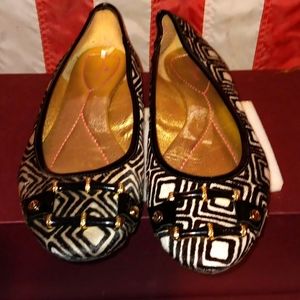 Elaine turner calf hair ballet flats